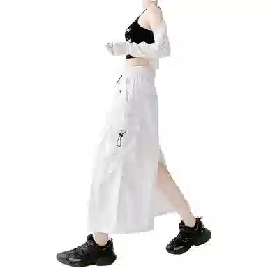 欧迪芬 纯色通勤舒适半身裙时尚复古休闲长裙 女款