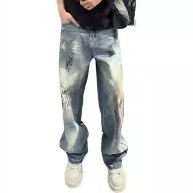 HOKLV Street Ink Denim Pants