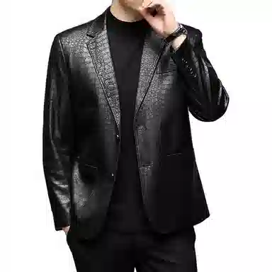 太子龍 纯色舒适时尚皮衣 男款