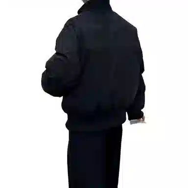 黑马漫画 美式廓形飞行男宽松秋冬加厚保暖棉衣潮牌高街夹克棉服 男女同款