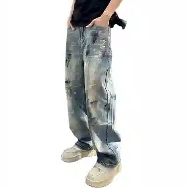 HOKLV Street Ink Denim Pants