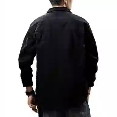 贵色 美式复古重磅潮牌休闲户外山系机能风长袖衬衫 男女同款