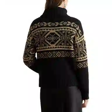 Lauren Ralph Lauren Fair Isle Wool Turtleneck Sweater