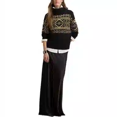 Lauren Ralph Lauren Fair Isle Wool Turtleneck Sweater