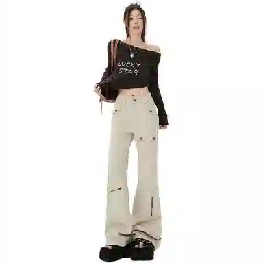 FOREST LIBRARY Wide Leg Cargo Pants