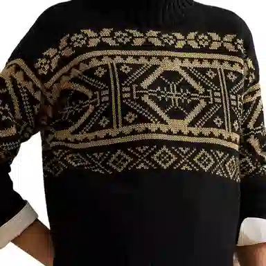 Lauren Ralph Lauren Fair Isle Wool Turtleneck Sweater