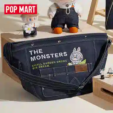 POP MART THE MONSTERS Denim Crossbody Bag