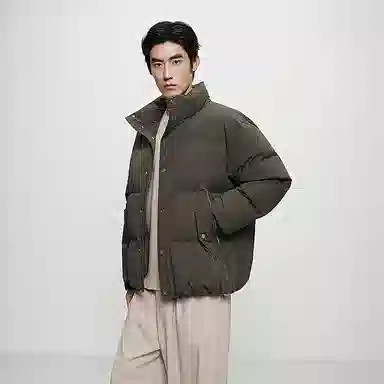 PEACEBIRD MEN Black Gold Down Jacket