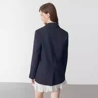 LEDIN Embroidered Blazer Navy