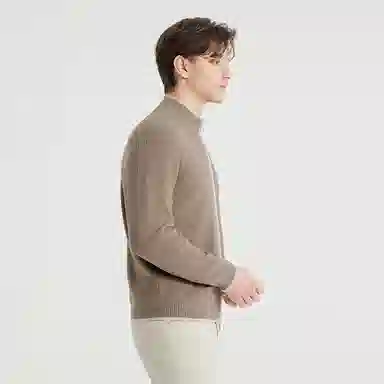 利郎 半高领时尚百搭开衫毛衫秋季有型毛衣 男款