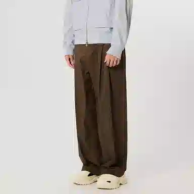 速写 纯色宽松阔腿西装休闲裤 男女同款