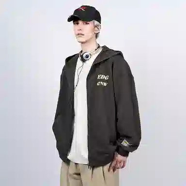 CANOTWAIT EDG Collaboration Printed Zip Hoodie