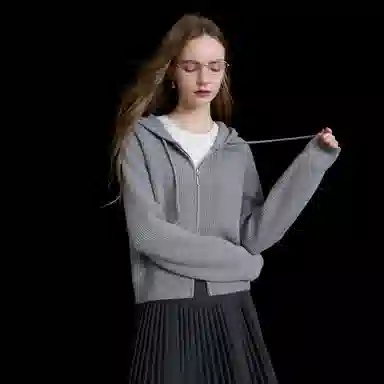 3COLOUR Miu Series Hoodie Cardigan