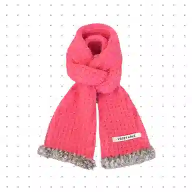 恩僾德 软糯毛边针织甜美高颜值小众百搭保暖百搭 聚酯纤维 绒线围巾 男女同款情侣款