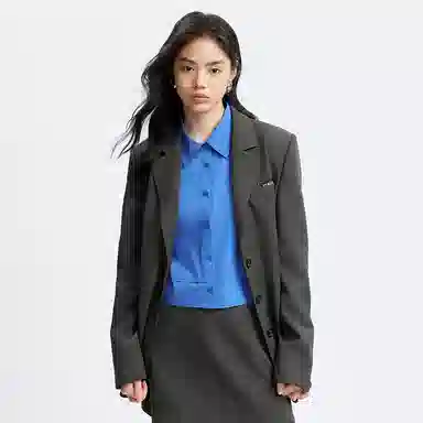 Peacebird Sparkle Straight Casual Blazer