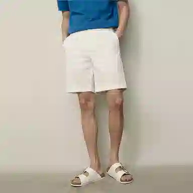 佐丹奴 韩国系列弹力棉纯色中腰梭织休闲短裤 男款