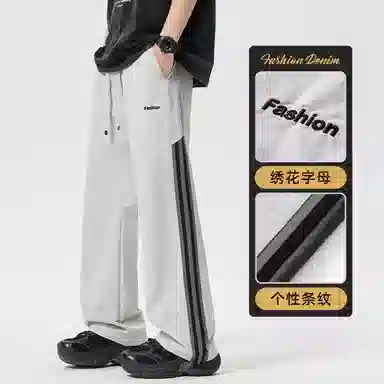 童先森 美式潮牌宽松舒适运动直筒休闲裤 男款