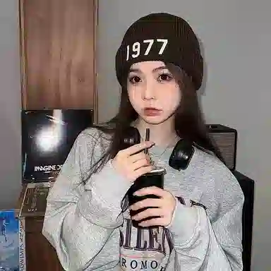 恩僾德 日系可爱小熊耳小众百搭高颜值帽子女冬季显脸小鹿角米色百搭保暖护耳针织帽 涤纶 绒线帽 男女同款情侣款