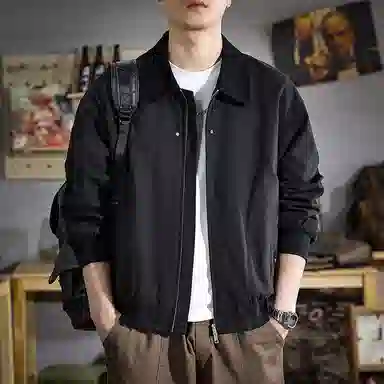 遨宇 美式复古经典休闲潮牌痞帅工装猎装极简风撞色户外百搭夹克外套 男款