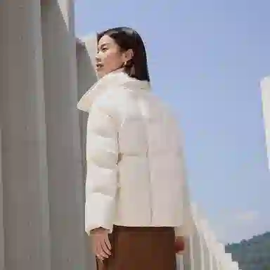 波司登 鹅绒立领短款厚款纯色面包服羽绒服 女款