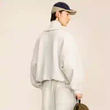 速写 拉链解构街头立领复古卫衣 男款