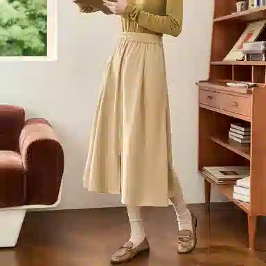 茵曼 田园法式双口袋休闲短裙