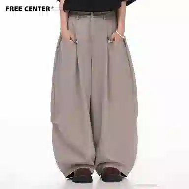FREE CENTER Wide Leg Pants