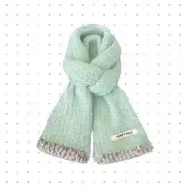 恩僾德 软糯毛边针织甜美高颜值小众百搭保暖百搭 聚酯纤维 绒线围巾 男女同款情侣款