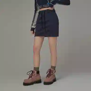 CHUU High Waist Drawstring Skirt