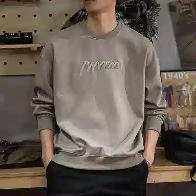 遨宇 美式复古经典休闲潮流简约极简风休闲百搭户外内搭卫衣 男款
