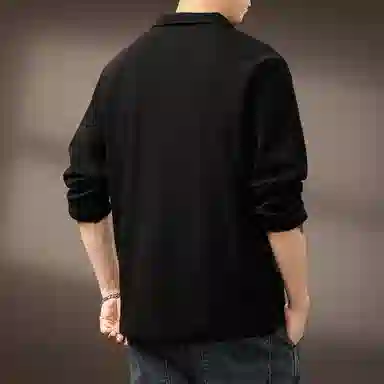 贵色 美式复古华夫格保暖翻领长袖卫衣 男女同款