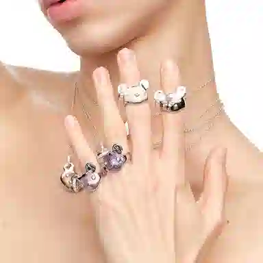 YVMIN Clown Bear Cubic Zirconia Ring