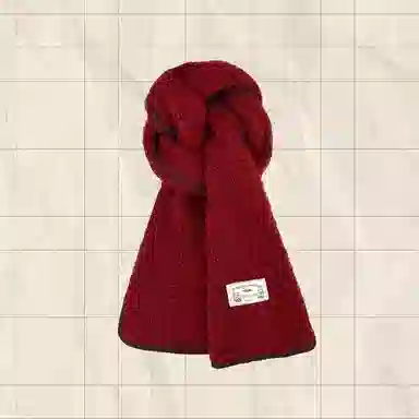 恩僾德 高级氛围感软糯缝边针织加厚保暖显白 聚酯纤维 绒线围巾 男女同款情侣款