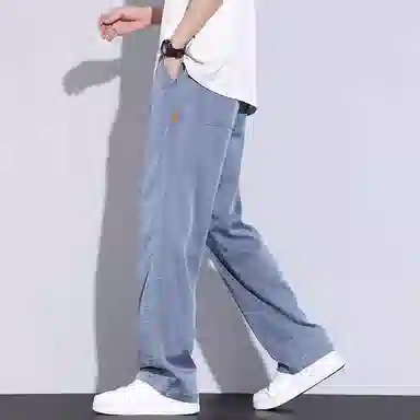 童先森 薄款直筒宽松潮牌阔腿长裤子休闲裤 男款