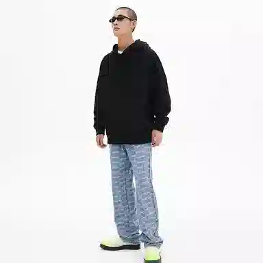 美特斯邦威 国潮纯色休闲宽松连帽卫衣 男女同款