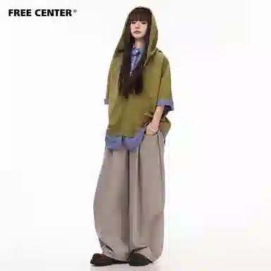 FREE CENTER Wide Leg Pants