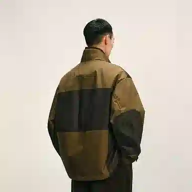 速写 休闲宽松立领长袖保暖羽绒服 男款