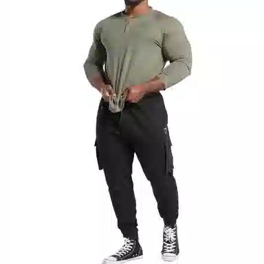 GYMSHARK Logo Long Sleeve T-Shirt Green