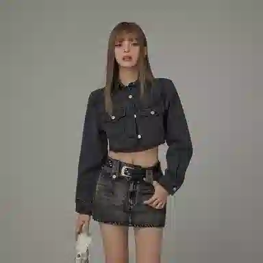 CHUU Denim Jacket Loose Fit Tie-Dye