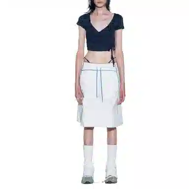 SCULPTOR Shirring Lowrise Midi Skirt