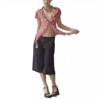 SCULPTOR Vine Half Denim Pants Indigo