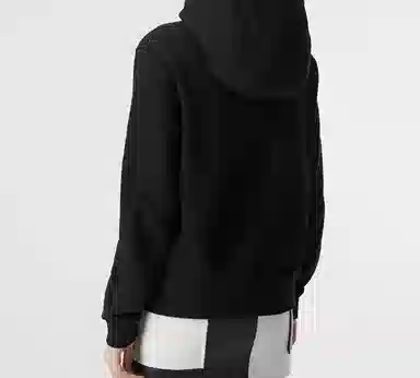 Burberry Embroidered Logo Hoodie Black