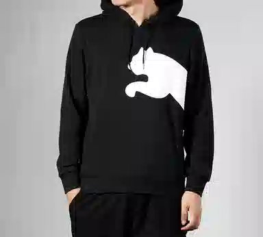 Puma Big Logo Hoodie Black