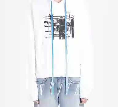 OFF-WHITE FW19 Printed Logo Hoodie