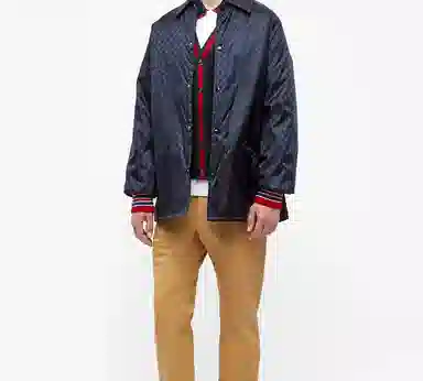 Gucci GG Jacquard Jacket Navy