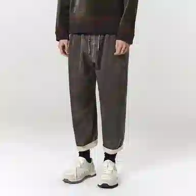 速写 系带渐变休闲长裤 男女同款