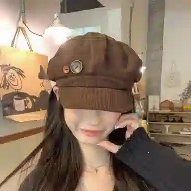恩僾德 日系古着帽子棕色小众百搭休闲高颜值复古八角帽 聚酯纤维 贝雷帽 男女同款情侣款