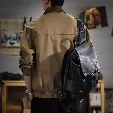 遨宇 高端美式户外山系设计感复古水洗工装夹克 男款