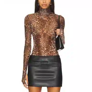 SUPERDOWN Twila Sheer Bodysuit