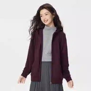 佐丹奴 宽松连帽开衫外套卫衣 女款